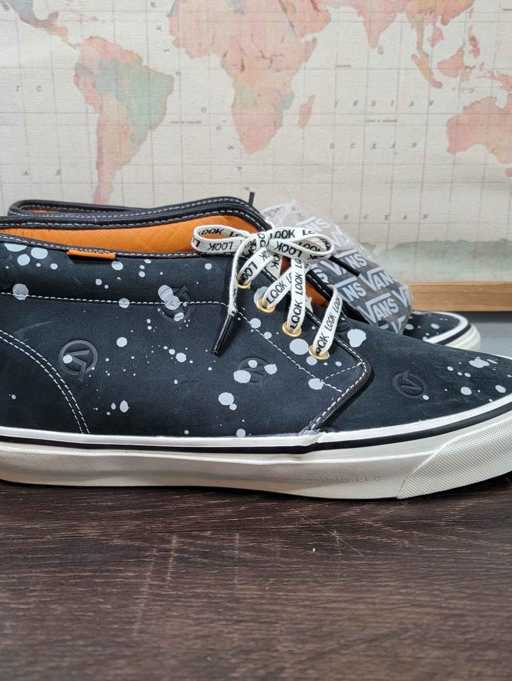 BRAND NEW Vans x LQQK Studio UA OG Chukka Splatter Black Sneaker Men's Size 12.0